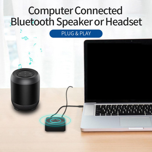 marque generique Avancée 2-en-1 Faible Latence Plug  &  Play Bluetooth Récepteur Streaming avec 3.5mm Jack 2 Dispositifs simultanément pour La Maison Stéréo de