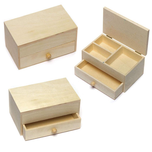 marque generique - Baker Ross Boîtes à bijoux en bois que les enfants pourront décorer et confectionner (Boîte de 2) marque generique  - Boite bijoux enfant