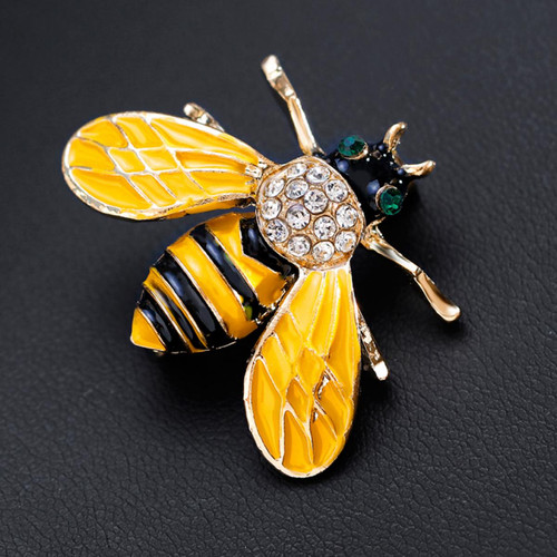 Broches de maçon belle cristal abeille broche insigne revers épingle boutonnière costume bijoux