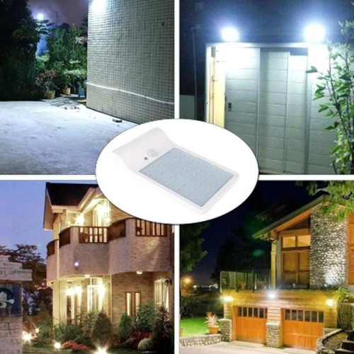 marque generique Blanc-Lampe solaire 36 LED sans fil étanche avec détecteur de mouvement et lampe extérieure pour jardin,Porte,Entrée