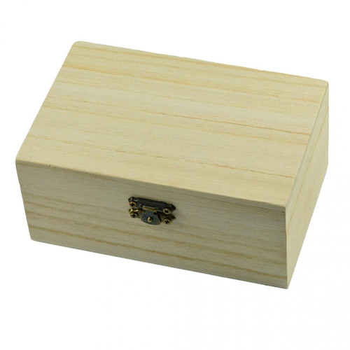 marque generique - Boîte en bois boîte de rangement pour bijoux gadgets cadeau bois artisanat 125x72x51mm marque generique  - Bonnes affaires Boîte de rangement