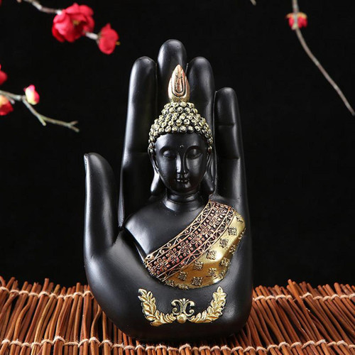 marque generique Bouddha Statue Thaïlande Bouddha Sculpture de Résine Fait Main Bouddhisme Hindou Fengshui Figurine Méditation Décoration de La Maison