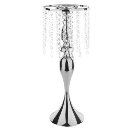 marque generique - bougeoir en cristal chandelier en argent marque generique  - Bougeoirs, chandeliers Gris