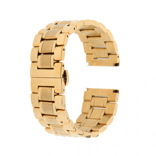 marque generique - bracelet en acier inoxydable pour hommes montre bracelet bracelet double fermoir en argent 22mm marque generique  - Montre et bracelet connectés