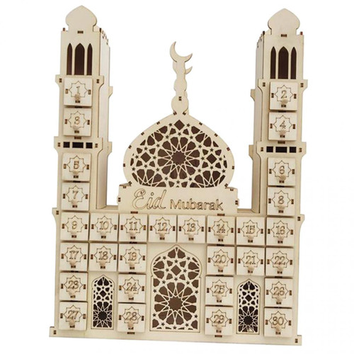 marque generique - Bricolage En Bois EID Mubarak Islam Calendrier Du Palais Du Ramadan Avec Style Léger 01 - Décoration