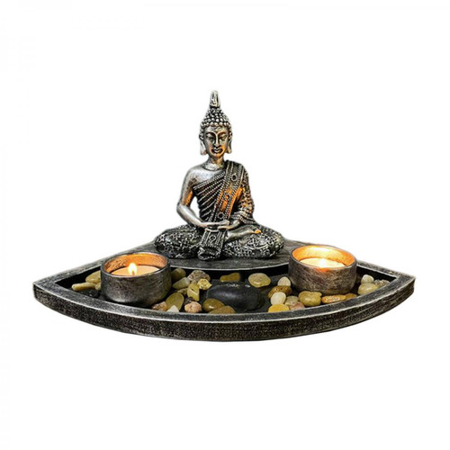 marque generique - bureau de porte-bougie chauffe-plat de décoration de la maison marque generique  - Statue bouddha