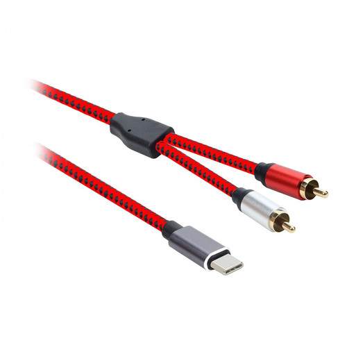 marque generique - Câble Adaptateur USB Type C Vers Double RCA 2RCA Mâle Cordon Audio Stéréo 5 Mètres marque generique  - marque generique