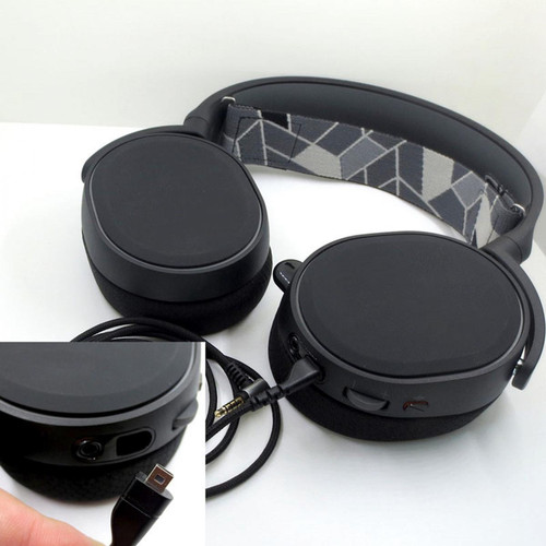 Accessoires casque Câble Audio De Remplacement Pour Fiche Noire SteelSeries Arctis 3 5 7 Pro