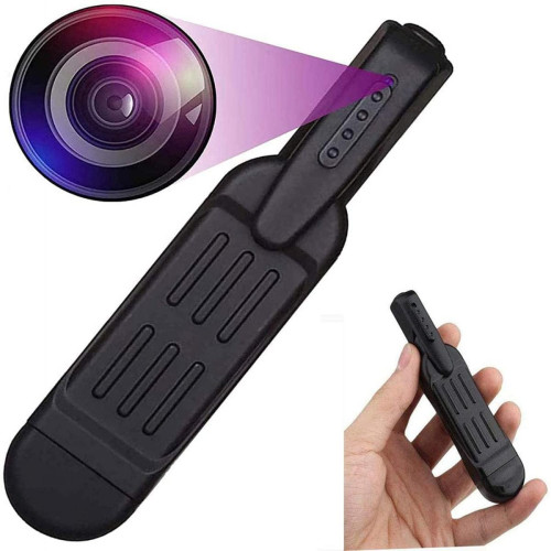 Caméra de surveillance connectée marque generique Caméra cachée, mini - caméra 1080p avec enregistreur de voix, caméra intérieure et extérieure avec enregistrement de poche portable pour les réunions d'affaires / salle de classe / randonnée / auto - protection (noir)
