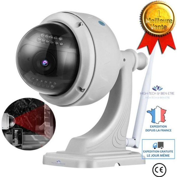 Caméra de surveillance connectée marque generique Caméra dôme motorisé extérieur IP, WIFI, HD 720P avec application mobile - Sécurité Mania