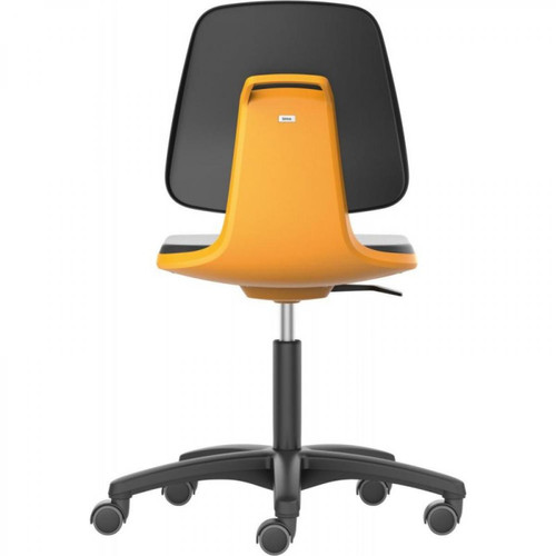BIMOS - Chaises Labsit 2 orange Plastique-cuir,avec roues BIMOS  - Chaise scandinave grise Chaises