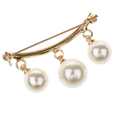 marque generique - Charms imitation perle Dangle Pull en forme de arc de sécurité Collor Pull Golden marque generique  - Broches de maçon