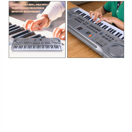 marque generique Clavier Piano 61 Clé Portable Clavier Multifonctionnel Clavier Piano Musique Enfants Jouets Orgue avec Microphone