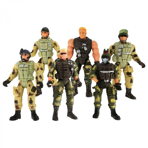 marque generique - Collection de Figurines Articulaires Mobiles 6pcs Soldat Américain Guerrier marque generique  - Guerriers