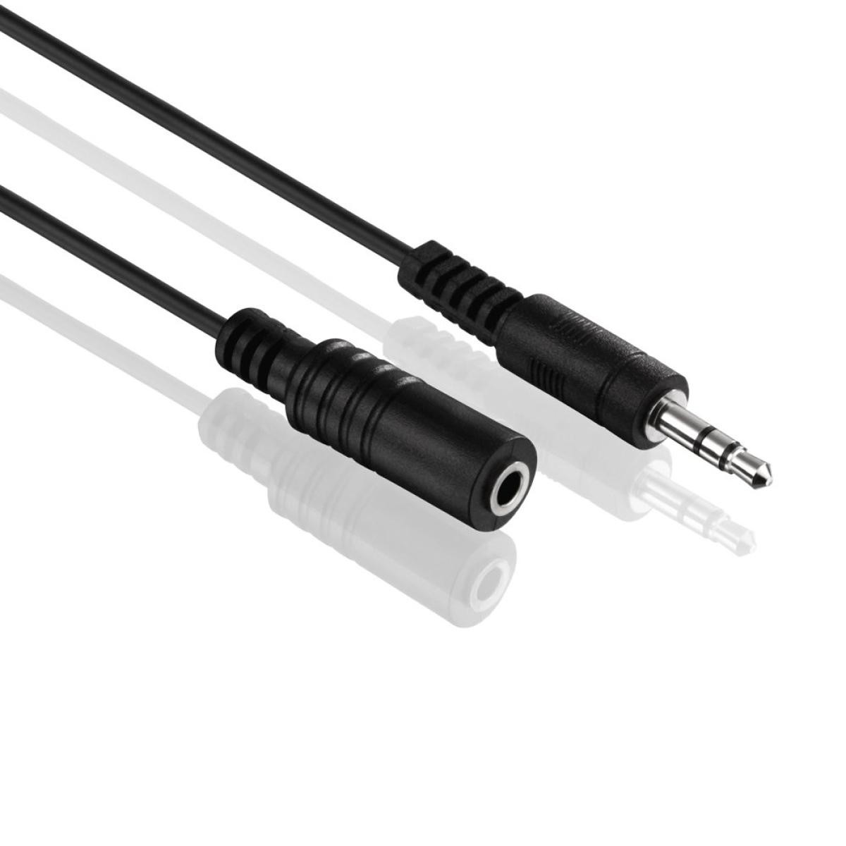 conecto CC50492 Câble audio stéréo (Prise jack 3,5 mm vers Prise jack 3,5  mm), design ultra fin, 10,0m, noir