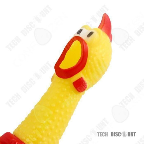 marque generique CONFO® poulet couineur chien jaune plastique jouet coq enfant resistant bruit gros interactif crie à jouer animaux
