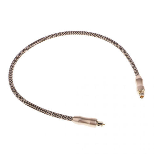 marque generique - Connecteurs de câble de fibre optique audio numérique toslink câble optique (or) 6.6ft marque generique  - Cable optique audio