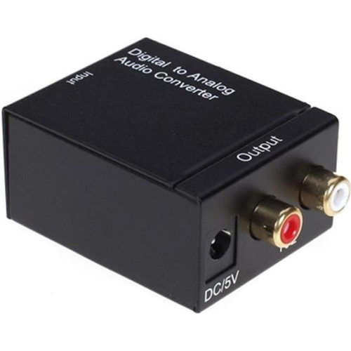 marque generique - Convertisseur Coaxial Optique Numérique vers Analogique RCA Audio (Noir) marque generique  - Cable optique audio