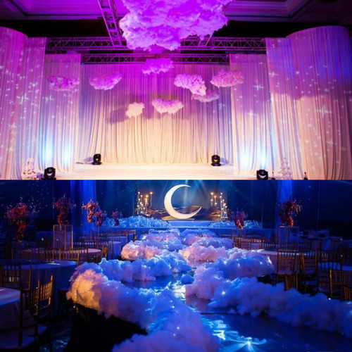 Objets déco coton artificiel suspendu 3d nuage lieu de la scène de mariage décor 35 x 30 x 30 cm