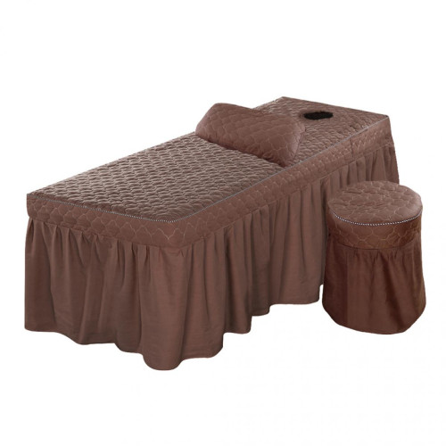 marque generique - Coton Drap de Table de Massage Taie d'oreiller pour Cosmétique Hôpital-Rose marque generique  - Ensemble couvre lit