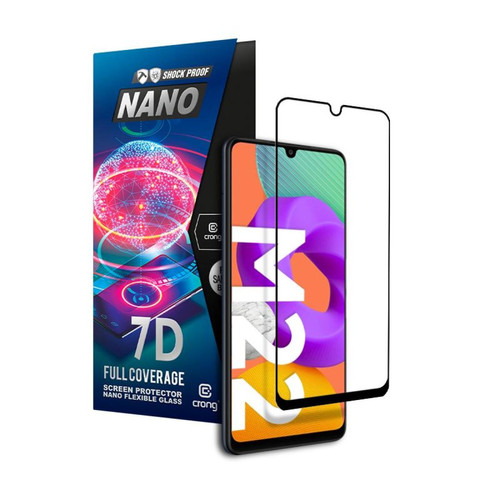 marque generique - Crong 7D Nano Flexible Glass - Protecteur d'écran hybride à couverture complète 9H Samsung Galaxy M22 marque generique  - Protection écran smartphone marque generique