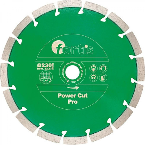 marque generique - Disque diamant Power Cut Pro Ø 125 mm Segment laser 12 mm Alésage 222 mm FORTIS - Cutter
