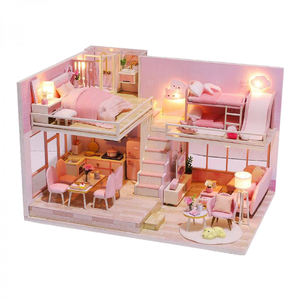 1:12 Maison de Poupée decor miniature cuisine chambre mur stockage étagère Modèle Kit 