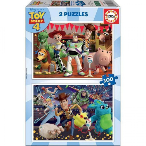 Educa - EDUCA - puzzle 2x100 Toy Story 4 Educa  - Animaux Educa