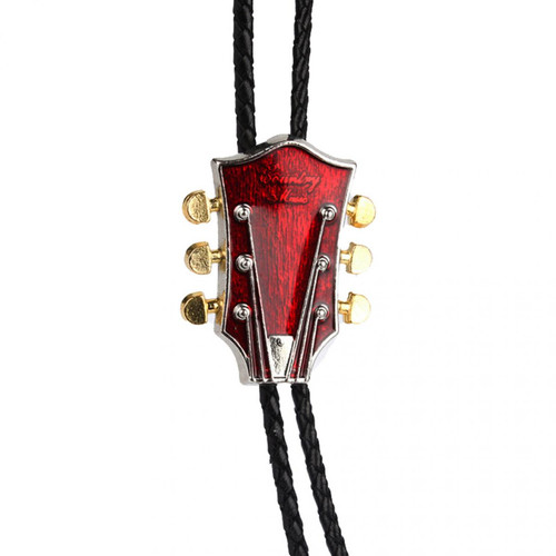 marque generique - Fashion Country Music Guitar Western Cowboy Rodeo Bolo Tie Tie Bola Red marque generique  - marque generique