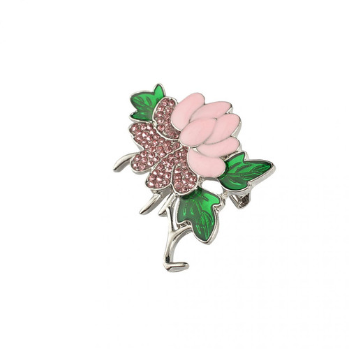 marque generique - Femmes Mode Fleur En alliage de zinc Broche Pin Charm Pink Breastpin Plum Flower marque generique  - Broches de maçon