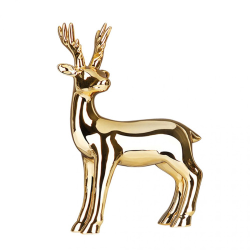 Décorations de Noël marque generique Figurine De Renne Debout Libre Statue De Cerf Sculpture Animale Argent