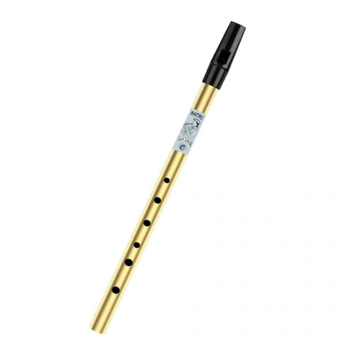 Harmonica marque generique Flûte Irlandaise Triditionnelle En étain Sifflet 6 Trous En étain Penny Whistle High C Gold