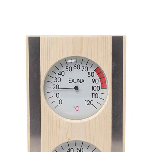 marque generique Grain de bois Sauna Thermomètre et Hygromètre 2 dans 1 Bois Hygrothermographe En Plein Air Intérieur Sauna Ménage Accessoires