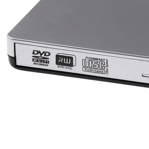 marque generique Graveur DVD Externe Lecteur Portable USB 2.0 CD DVD pour Ordinateurs de Bureau PC Compatible avec Mac OSX/WinXP/Win8 /Win10 – Argent 142 * 147 * 20mm