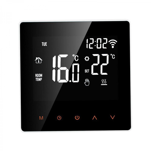 marque generique - GT01 Wi-Fi Thermostat Intelligent pour La Maison Intelligente Travail avec Amazon Alexa avec Écran Couleur tactile 7-Jour Programmable Voix contrôle - Chauffage connecté
