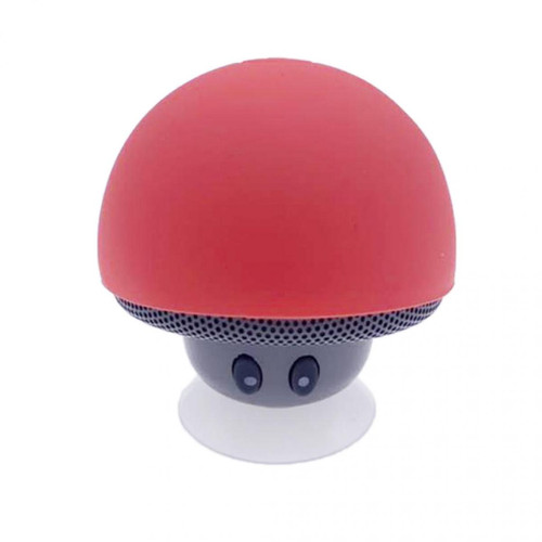 marque generique - Haut-parleur Portable D'aspiration De Forme De Champignon Mignon Bluetooth Bluetooth Rouge Et Gris Clair marque generique  - Barre de son