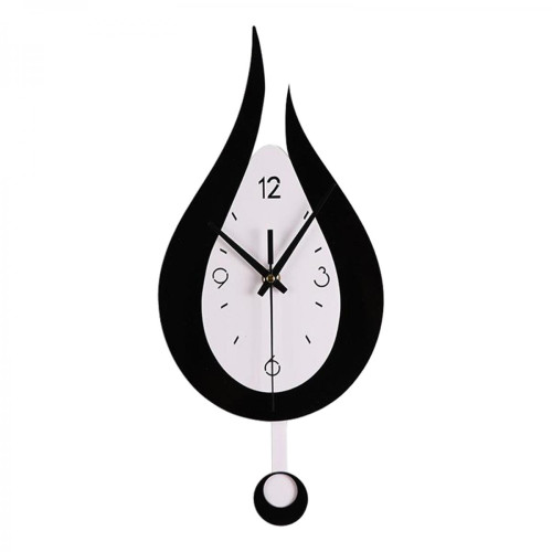 marque generique - Horloges Murales Modernes De Cuisine à Pendule Noir Décoratif à Piles - Horloges, pendules