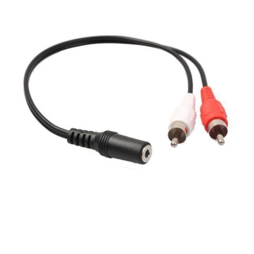marque generique HY 3,5 mm stéréo 1-8 femelle à 2 RCA mâle Jack Adaptateur AUX Audio Splitter Cable - HYBHY1230A4868