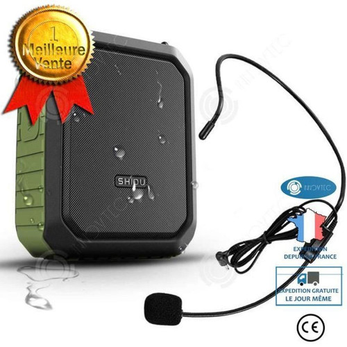 Enceinte nomade marque generique INN Bluetooth amplificateur de Voix 18W avec Banque Filaire Casque Casque étanche Bluetooth Haut-Parleur Rechargeable Banque d'