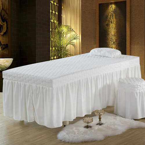 marque generique - Jupe de table de massage SPA Couverture de lit en lin marque generique  - Ensemble couvre lit