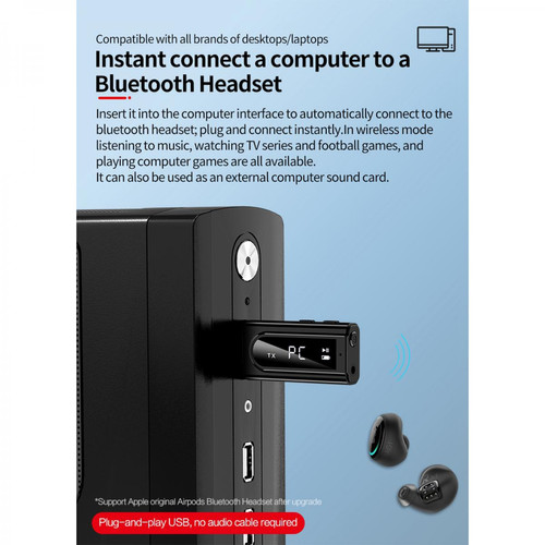 marque generique - K9 Bluetooth 5.0 Récepteur MP3 Joueurs Musique FM Transmetteur USB AUX marque generique  - Périphériques, réseaux et wifi
