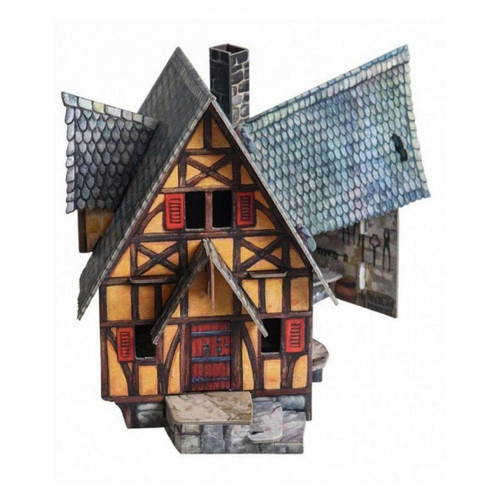 Animaux marque generique Keranova keranova378 Clever Papier La Ville médiévale Smithy Puzzle 3D (tournant)