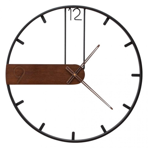 marque generique - kit horloge vintage silencieux rétro mur noir en bois marque generique  - La maison du style 2