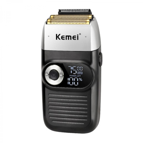 marque generique - KM-2026 Rasoir électrique Pour Hommes Rasoir Rechargeable USB Tondeuse à Barbe Vert Armée - Rasage Homme Epilation & rasage