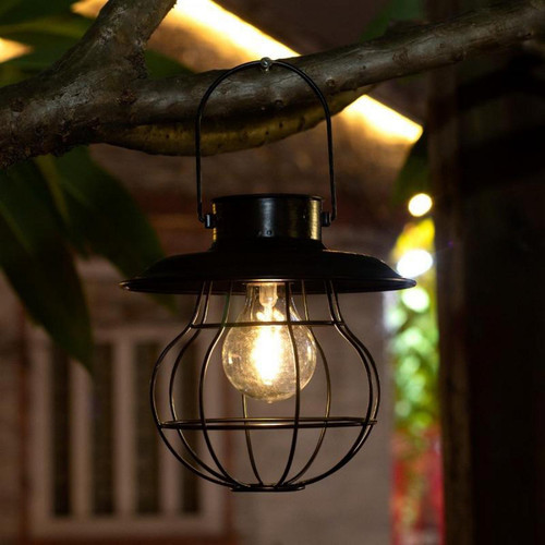marque generique Lampe De Lanterne Solaire Suspendue à LED Chaudes De Jardin Pour Le Style De Terrasse De Chemin De Cour 3