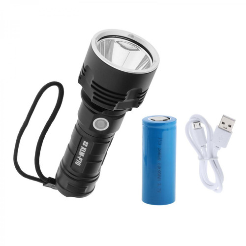 Lampes portatives sans fil Lampe De Poche Puissante LED Rechargeable USB Avec Lampe Brillante P70 Avec Batterie