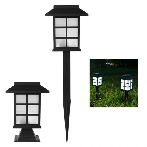marque generique - Lot De 2 Lanternes à LED à énergie Solaire Pour Chemin Extérieur Blanc A marque generique  - lanterne exterieur Eclairage extérieur de jardin