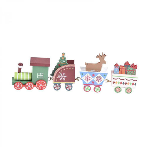 marque generique - Lot De 4 Décorations De Train De Noël En Bois Mini Train Enfants Cadeaux Jouets Pour Fête Rouge marque generique  - Decoration fete