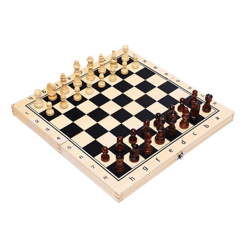 marque generique Magnétique En Bois Pliant Jeu d'échecs 39x39cm de Rangement Intérieur, parfait Puzzle Jouet pour le Plaisir avec Famille et Amis