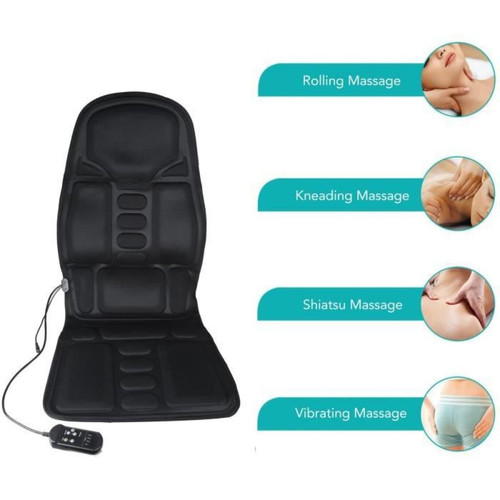 marque generique Masseurs électriques Vinteky Auto Coussin de Massage Chauffante de siège de Voiture Siège massant Matelas de Massage par 41347
